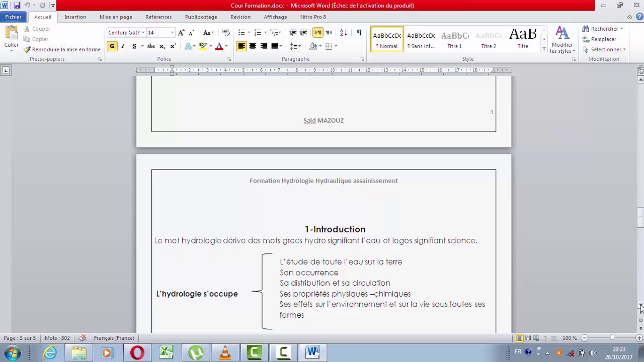 Formation Hydrologie Hydraulique et Assainissement 01