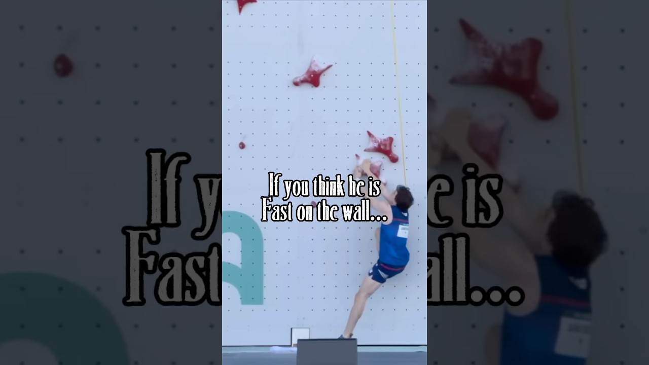 How fast can the WR speed climber run? 🤯 