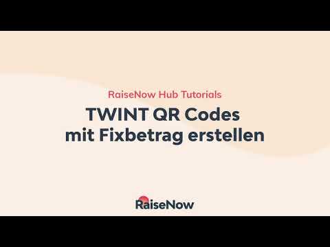 TWINT QR Codes mit Fixbetrag erstellen