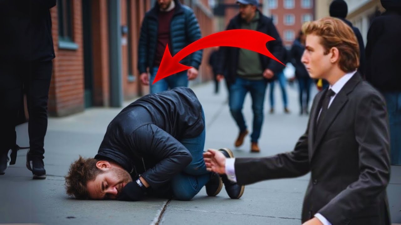 Outline Video A Pauper Collapses in Front of Barron Trump – What He Does Will Leave You Speechless