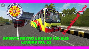 apsrtc metro luxury bus high speed chasing on bussid roads / Livery review by Srk bussid hub Telugu.