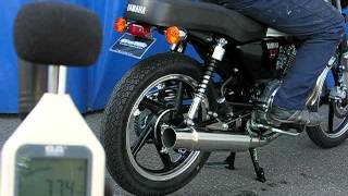 WirusWin】YB125用グランドシャープマフラー【バッフル無】動画