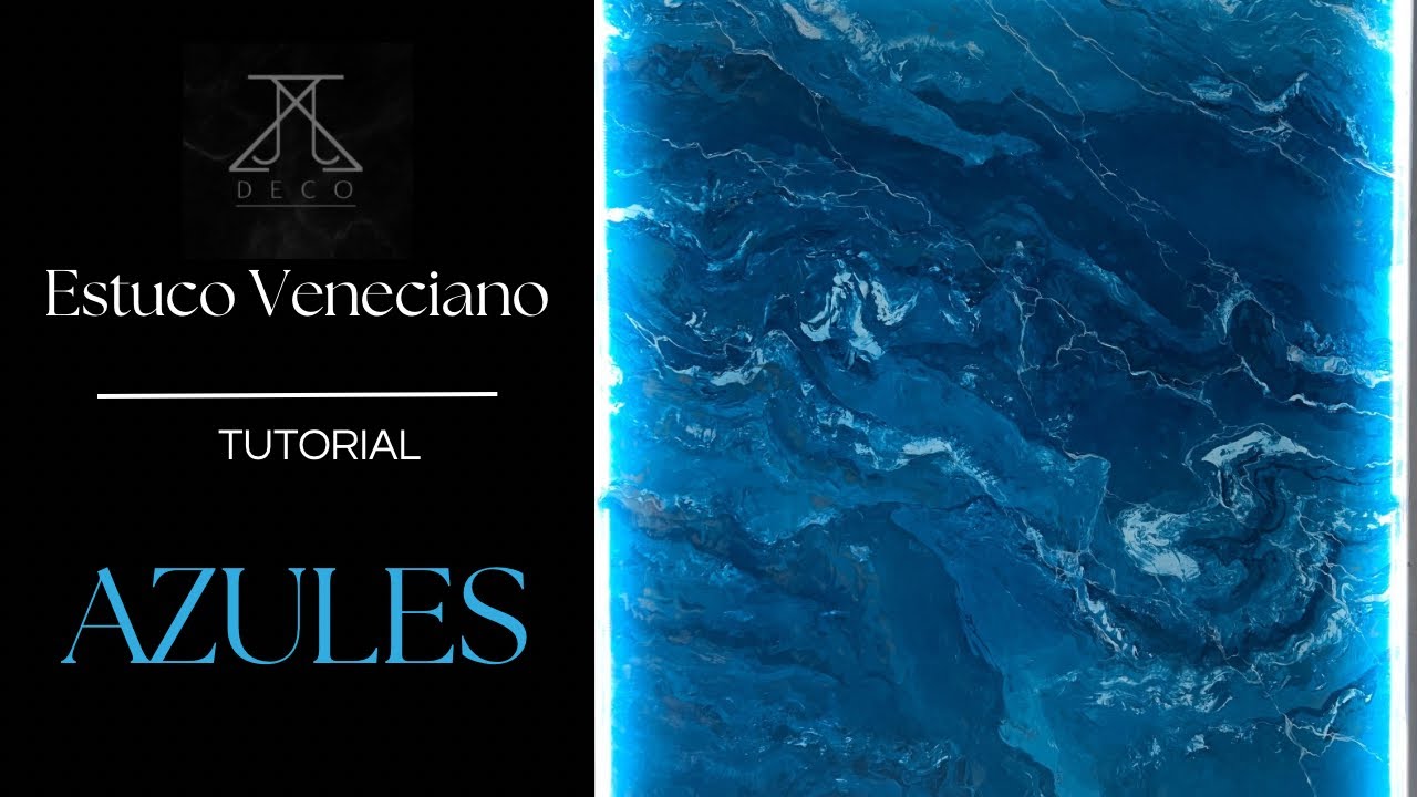 ✨ESTUCO VENECIANO✨Tonos AZULES🔹(Tutorial Resumido)