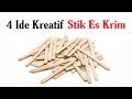 4 Ide Kreatif Stik Es Krim TERBAIK ! 4 DIY Popsicle stick craft compilation | Home decor