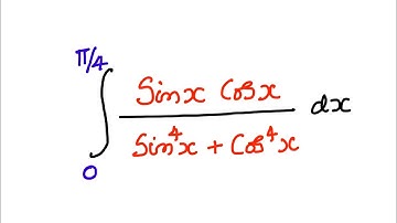 Calculus: Integration - Find the integral of  0 to pi/4  sinx cosx dx /( sin^4x + cos^4x )