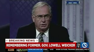 Former Connecticut Governor Lowell Weicker Jr. has died at the age of 92.