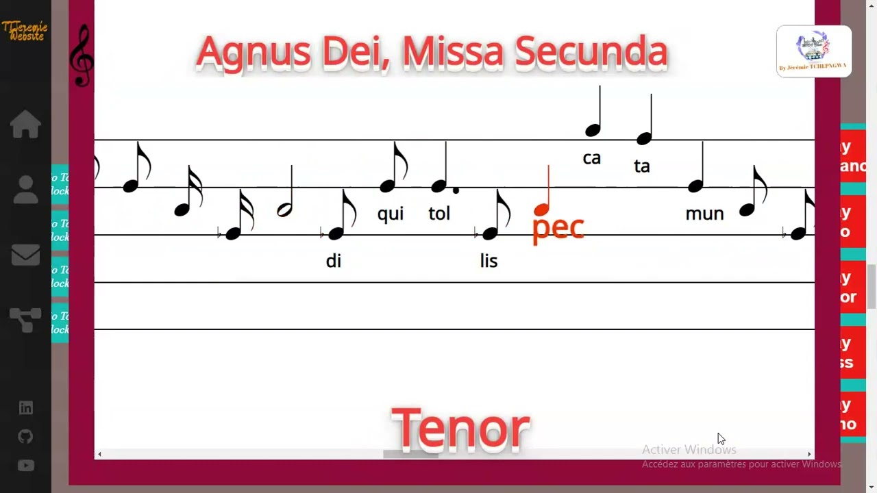 Agnus Dei, Missa Secunda - Auth: Hassler, Hans Johann Leo, Arr: Dewagtere, Bernard - Tenor