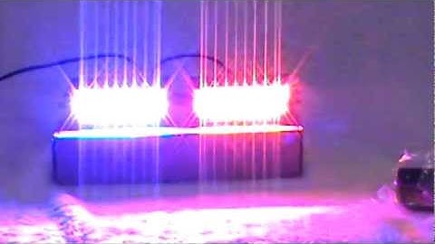 Set of 2 Linear LED Strobe Lights Demo from VASLights.com - RED/BLUE - $69.70