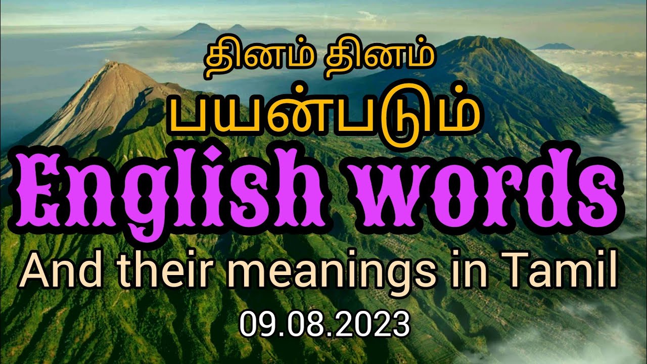 Learn 10 New words everyday(09.08.2023)English words and meanings in