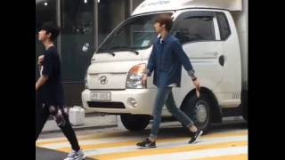 150807 Woollim Boys outside Woollim Building #1 (Slow Ver.)