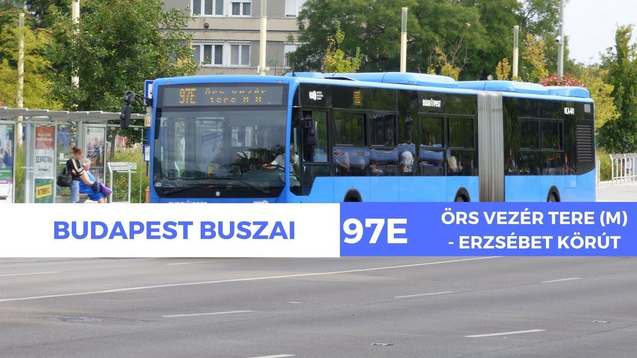 Budapest, 97E busz (Örs Vezér tere M+H.-Rákoskert,sugárút/Erzsébet krt.)bus line 97E