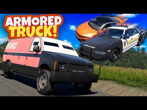 Which Armored Truck Can Survive DESTRUCTIVE Traffic? (BeamNG Drive)
