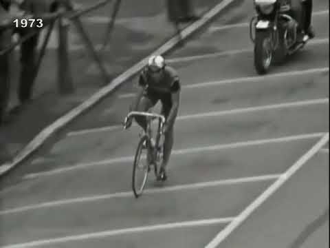 Giro di Lombardia 1973, l'arrivo di Eddy Merckx allo stadio Sinigaglia di Como