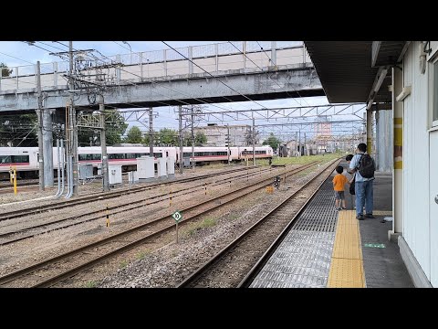 構試9790Ｍ E657系 K4編成 ハンドル訓練(1往復目) 試運転列車が新前橋車両センターを出区するシーン