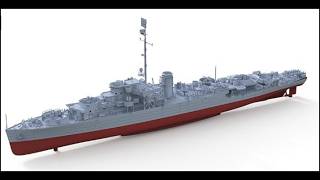 MRY-SFW SSMODEL SSC72596S-A 1/72 Military Model Kit USS Hoquiam Frigate PF-5 Full Hull.