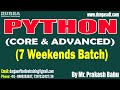 PYTHON (7 Weekends Batch) tutorials || by Mr. Prakash Babu On 12-10-2025 @5PM (IST)