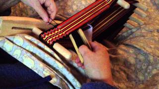 More inkle weaving!  On our little inkle looms...