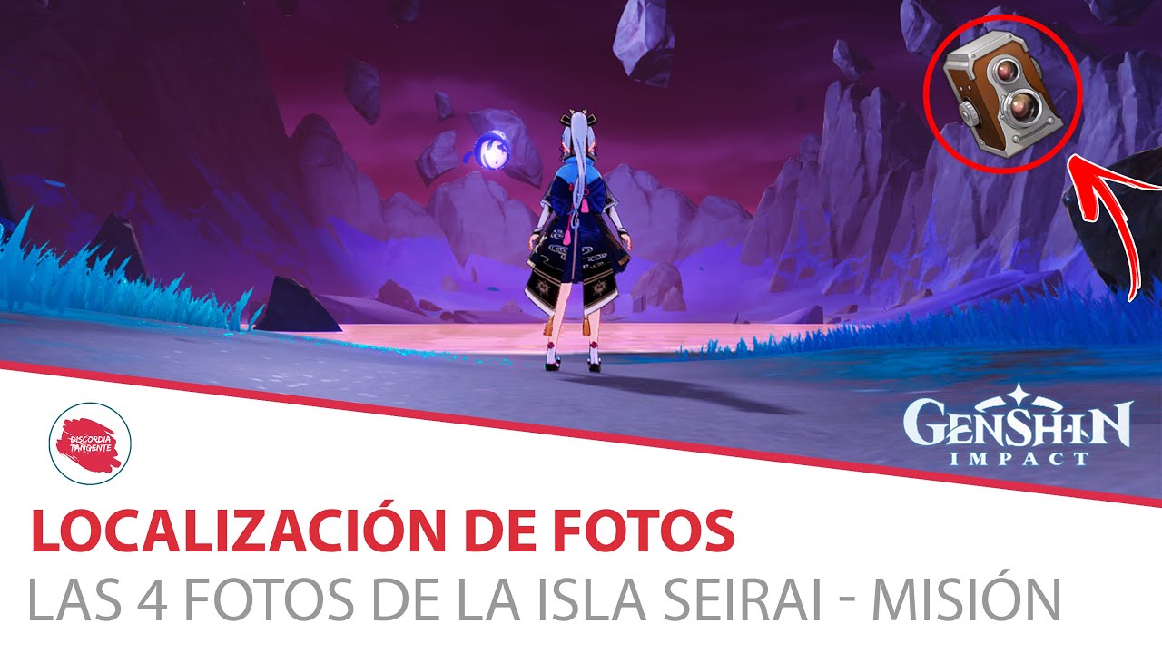 UBICACIÓN de las 4 FOTOS de la ISLA SEIRAI MISIÓN Recuerdos de SEIRAI Genshin Impact YouTube