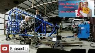 Replacing bars on a Sprint car chassis.