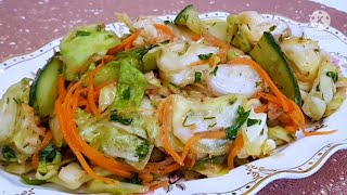 🥕КОЧАН КАПУСТЫ И ОДНА МОРКОВКА.! ОБАЛДЕННАЯ КАПУСТА ПО-КОРЕЙСКИ!🍲НАУЧИЛА ВСЕХ ПОДРУГ ГОТОВИТЬ ВКУСНО