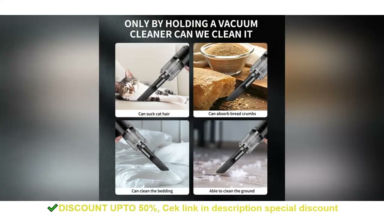Portable Small Vacuum Cleaner for Multi Purpose Vehicles, Household Pump, Handheld Car Vacuum