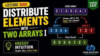 Distribute Elements Into Two Arrays I - LeetCode 3069 | Simulation Approach (C++)
