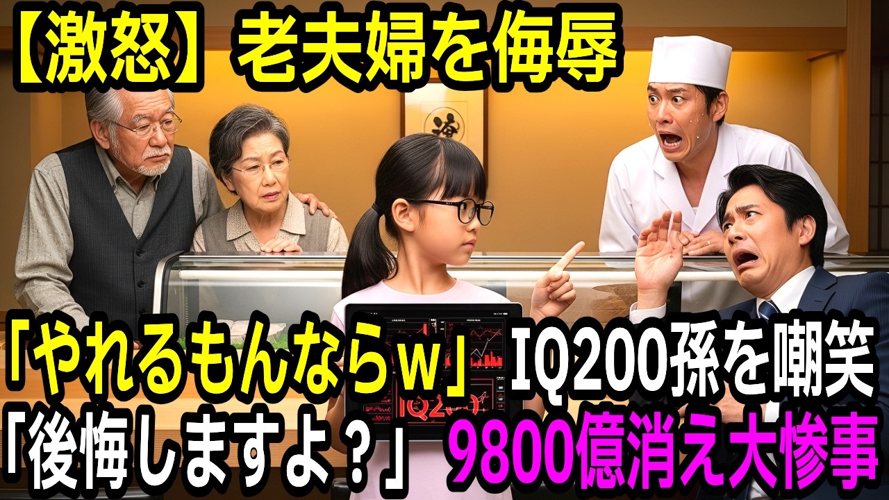 【スカッと】「やれるもんならやってみろｗ」高級寿司店で嘲笑された老夫婦とIQ200の孫娘「後悔しますよ？」9800億円出金で銀行は大惨事に 【面白きかな人生】
