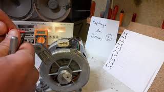 brancher un moteur machine à laver 5 fils sans charbons ,avec un condensateur