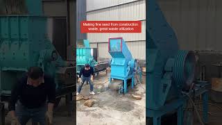 #constructionwaste can also make you rich #crushing #reuse #recycle #sand #stones #hammercrusher