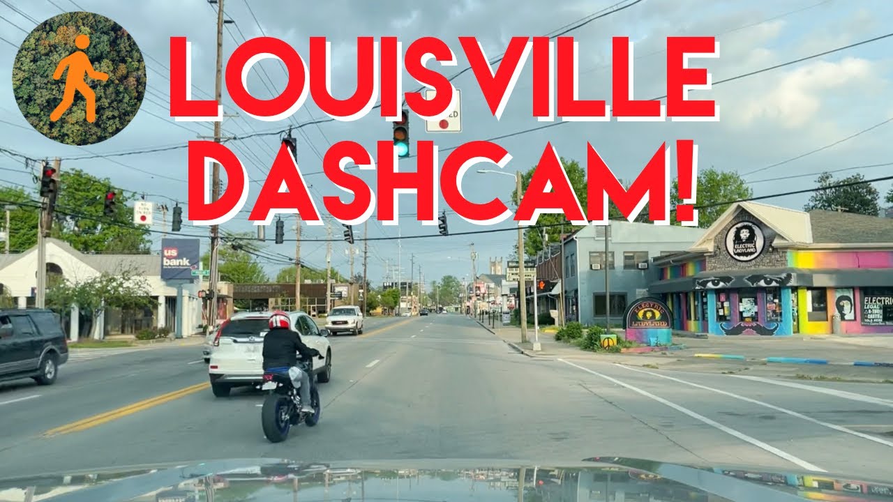 Driving in Louisville, Kentucky. Live dashcam. HD.