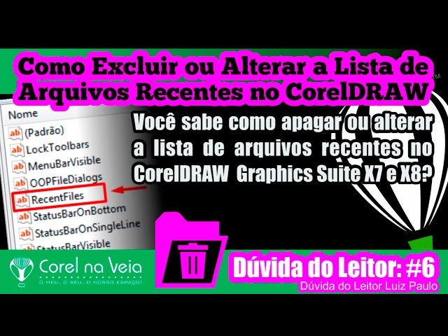 Como Excluir A Lista De Arquivos Recentes Coreldraw Youtube Como Excluir A Lista De Arquivos Recentes Coreldraw Youtube