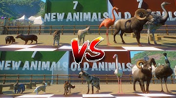 7 New Animals VS 7 Old Animals Race Planet Zoo Americas Animals Pack included Coyote, & Greater Rhea