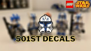 LEGO Star Wars 501st Minifigure Decals *AV Figures* ARC JESSE, 332ND CAPTAIN VAUGHN - Clone Wars