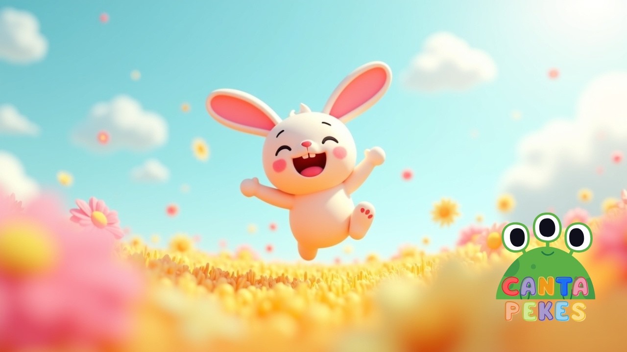 🐰 Coelhinho Saltitante em Ação 🐰🌿 | Música Infantil para Crianças Felizes 🎶✨