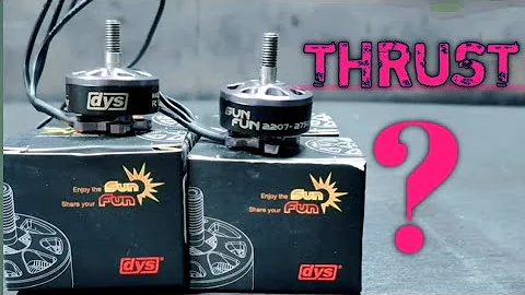 DYS SunFun 2207 2750KV Motor Thrust test||How do you measure brushless motor thrust? / racing drone