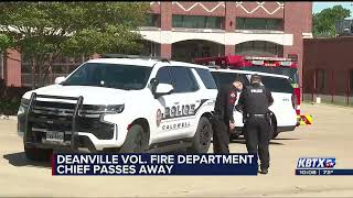 Brazos Valley first responders escort Deanville Fire Chief back to community he served