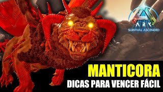 BOSS MANTICORA ALPHA - GUIDE TO EASILY BEATING - MANY TIPS - ARK ASCENDED