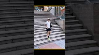Cool trick to go down stairs quicker 😱| #facts #fadas