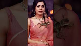 A Lizard Falls On Rashmika   pop song s cover love shorts funny ai