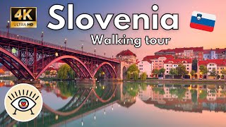 Maribor on Foot [4K] HDR, 👣 ทัวร์เมืองที่สองของสโลวีเนียพร้อมคำบรรยาย