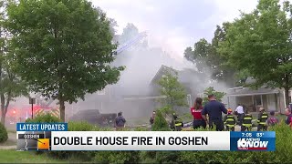 No injuries reported after 2 neighboring houses catch fire in Goshen