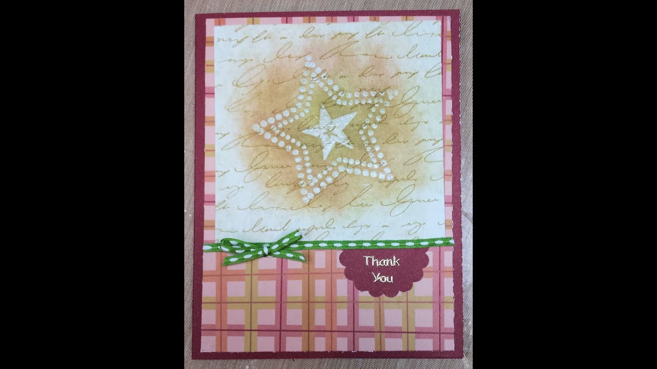 Handmade Embossed and Inked Thank You Card - YouTube