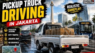 Pickup Truck Driving Gameplay in Jakarta 🇮🇩 | Realistic Driving Simulator Game screenshot 3