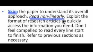 Reading Scientific Literature