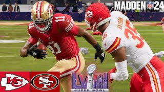 Kansas City Chiefs vs San Francisco 49ers Simulation | Super Bowl 58 | Madden 24 PS5