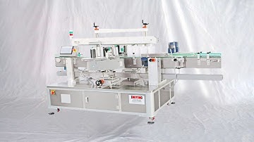 double sided labeling machine liquid detergent bottles sticker labeller étiqueteuse de bouteilles