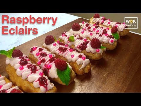 Raspberry Eclairs | Valentines edition
