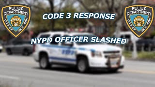 **CODE 3 RESPONSE** Multiple NYPD Police Cars respond to a Officer Slashed on Ocean Parkway