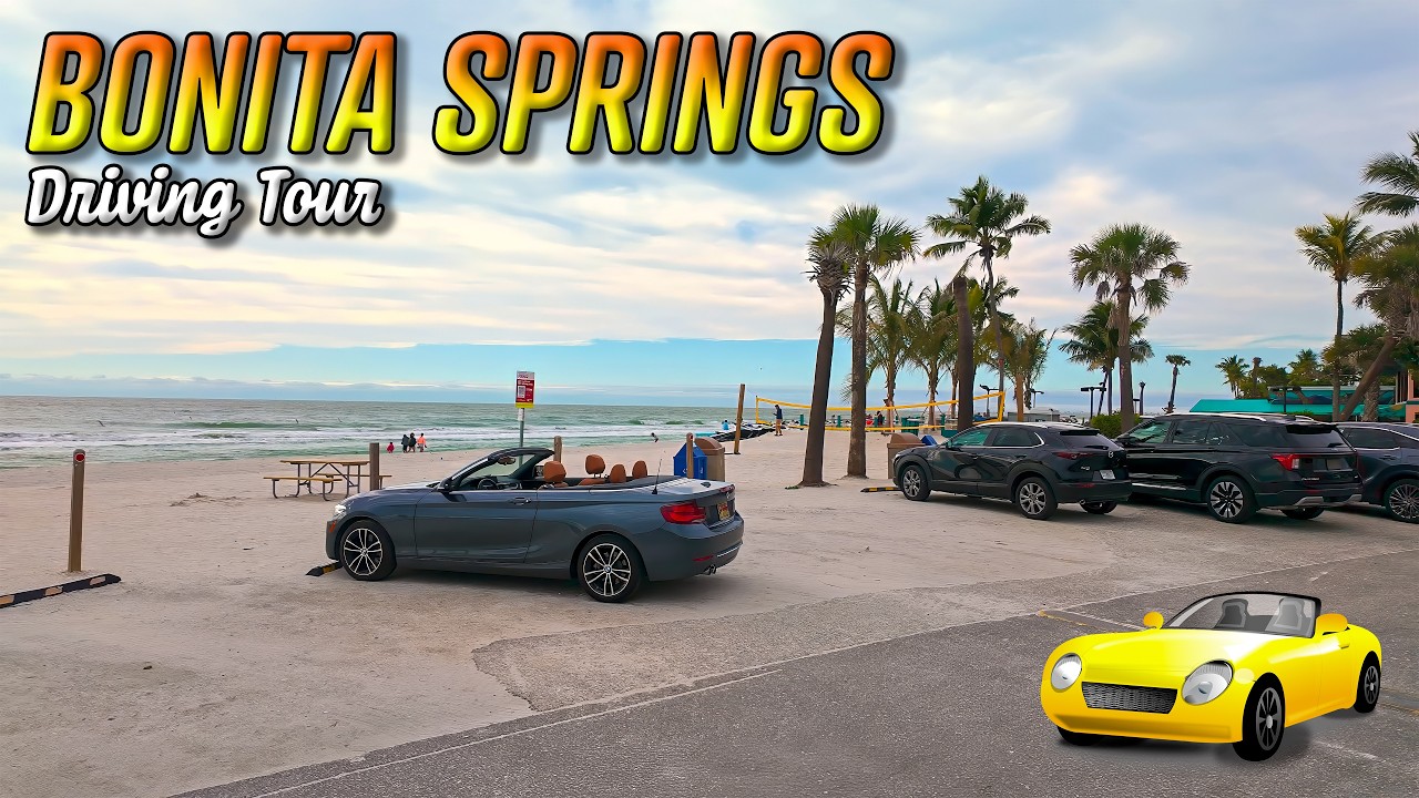 Бонита-Спрингс, Флорида | Живописная городская дорога в формате 4K