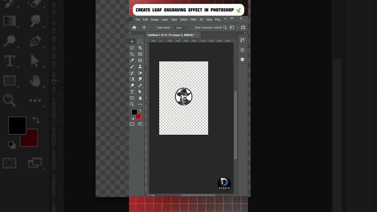 Create Leaf Engraving Effect in Photoshop 🍃 
